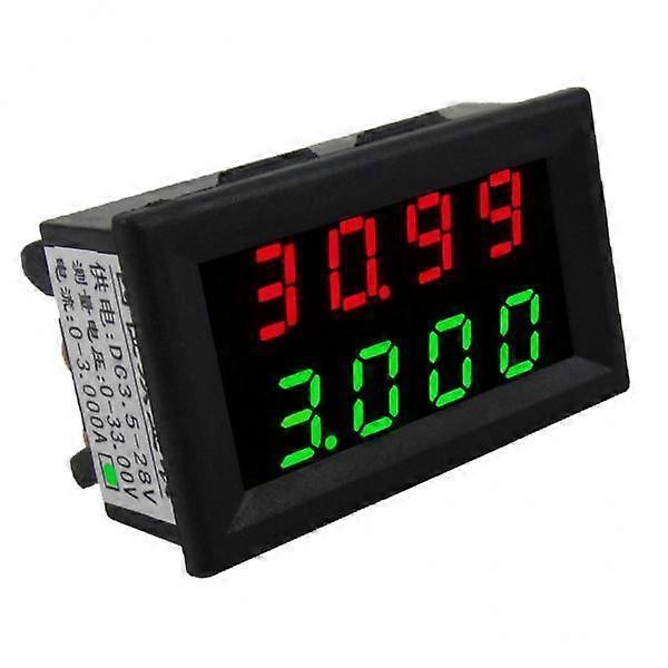 3X Dual Green LED Digital Voltmeter Ammeter Current Volt Meter Gauge Tester