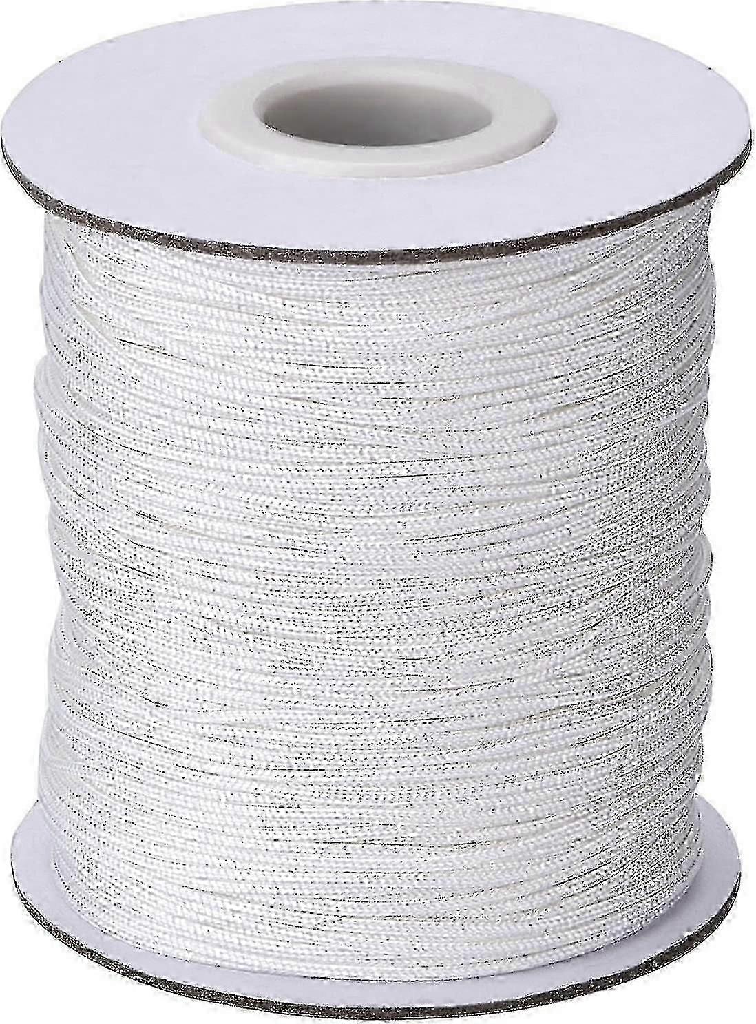 1.4mm White Braided Lift Shade Cord Pull Cord For Blinds Aluminum Blind Shade, Horticulture Factory And Craft, 100 Yards/roll o