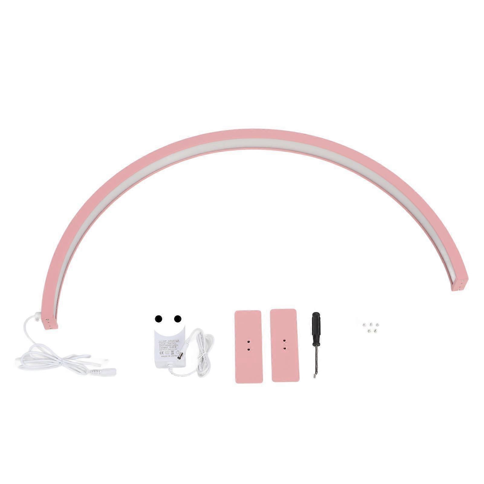LED Lash Light Pink 75cm 30W 3000K-6500K Meia Lua Lâmpada de mesa para unhas Cuidados com a pele Beleza