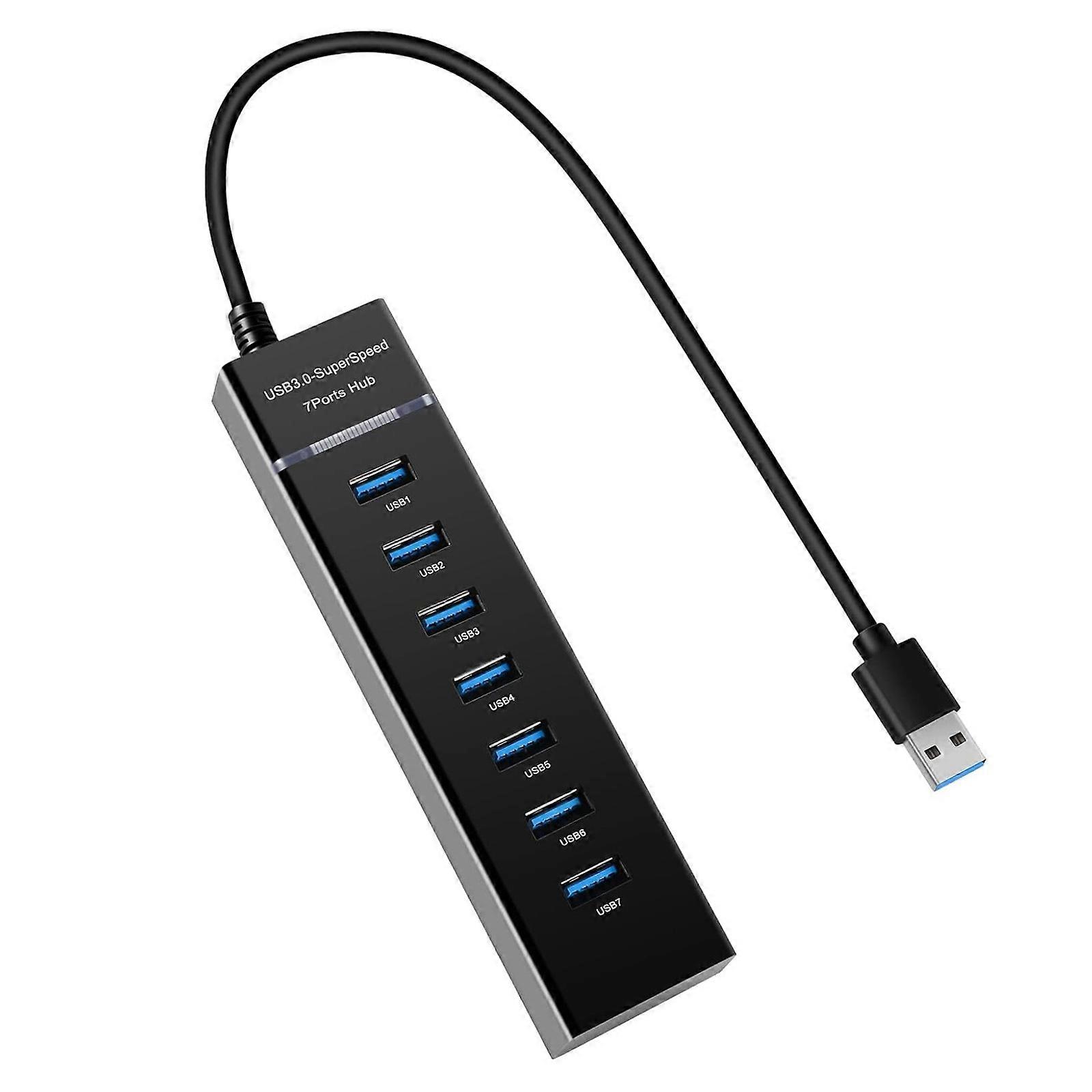 USB3.0 hub 7port udvidelse led-indikatorer usb-splitter til højhastighed dataoverførsel og multienhedsforbindelse