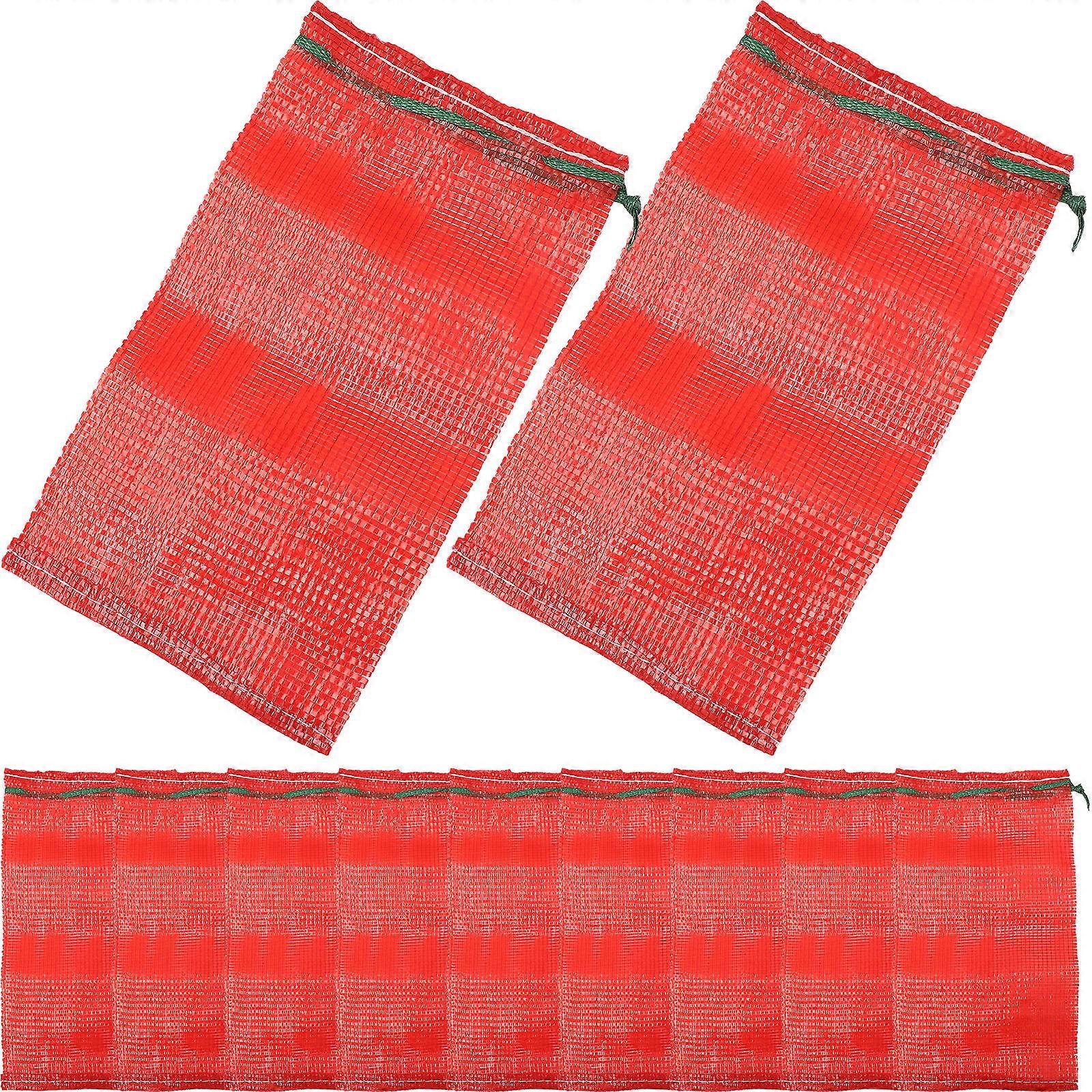 25 Pack Reusable Thick Mesh Produce Bags for Fruits, Vegetables, and Agricultural Items with Breathable Storage Design