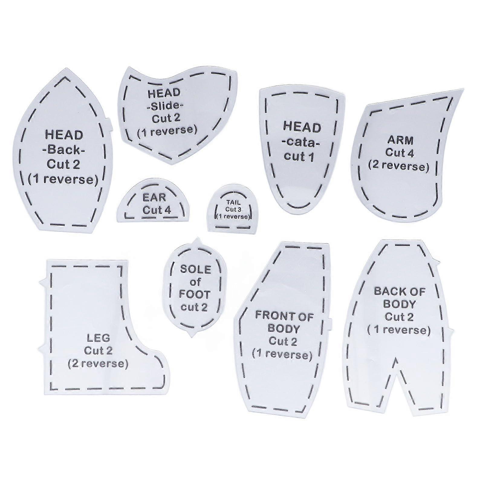 Memory Bear Sewing Patterns Template, Bear Memory Acrylic Template Ruler Set