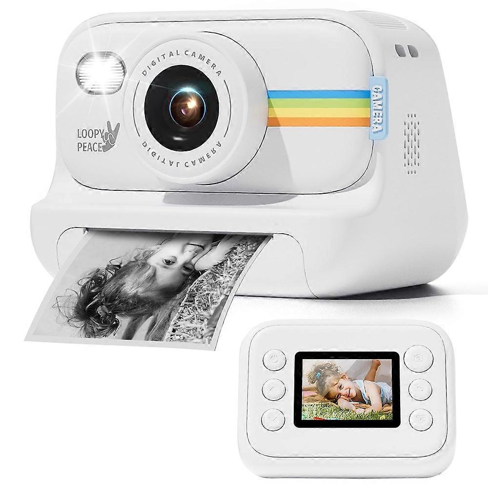 Children Photo Recording Printing Camera White