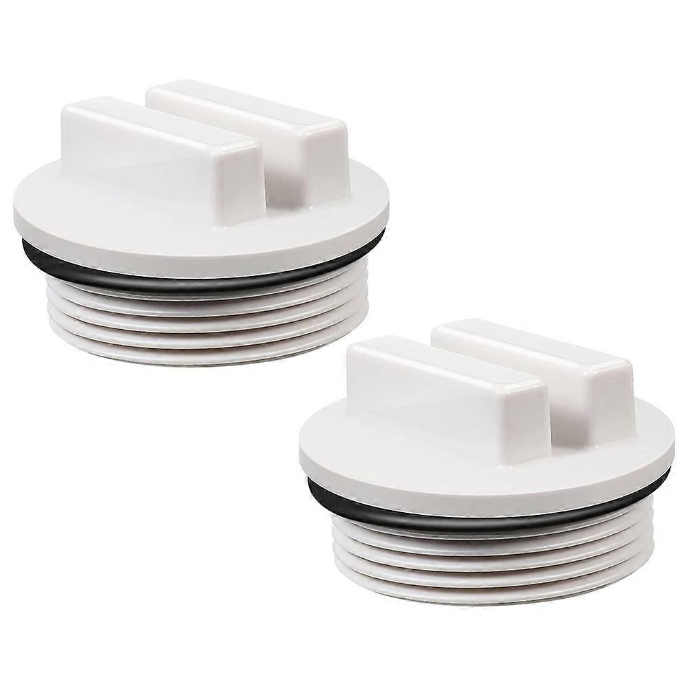 1.5 Inch Threaded Pool Line Plug with Ring for Swimming Pool ,2Pcs