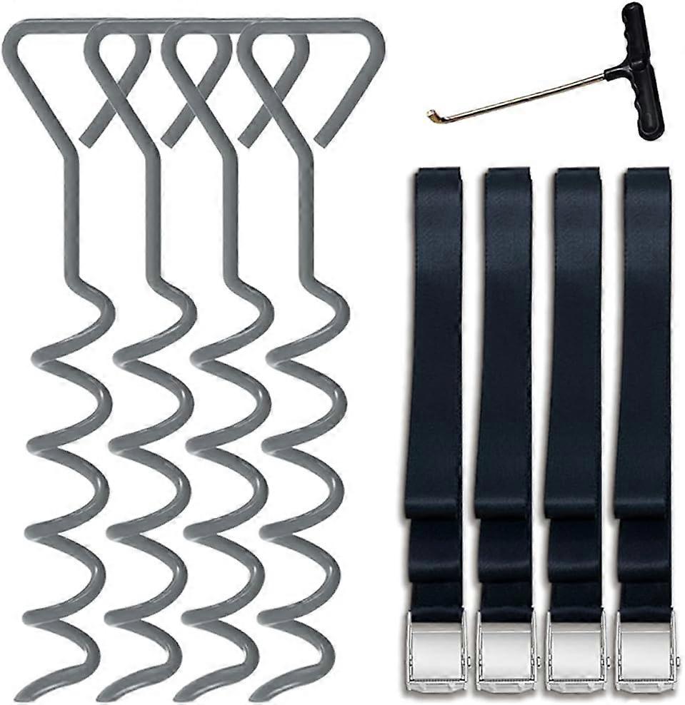 Trampoline Ground Anchor Ground Anchor Set Spiral Ground Anchor Deluxe Ground Anchor Setset - Trampoline Anchor Set - Set Of 4