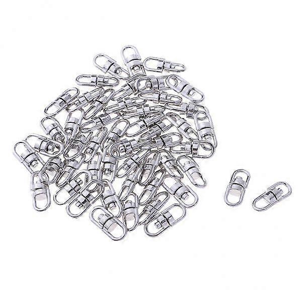 4x50Pcs Swivel Key Connectors Double Ended Clasp Clip 360 Degress Small