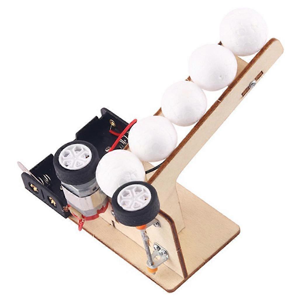 Electric Ball Pitching Machine Kits Science Educational Toy for Age 4+