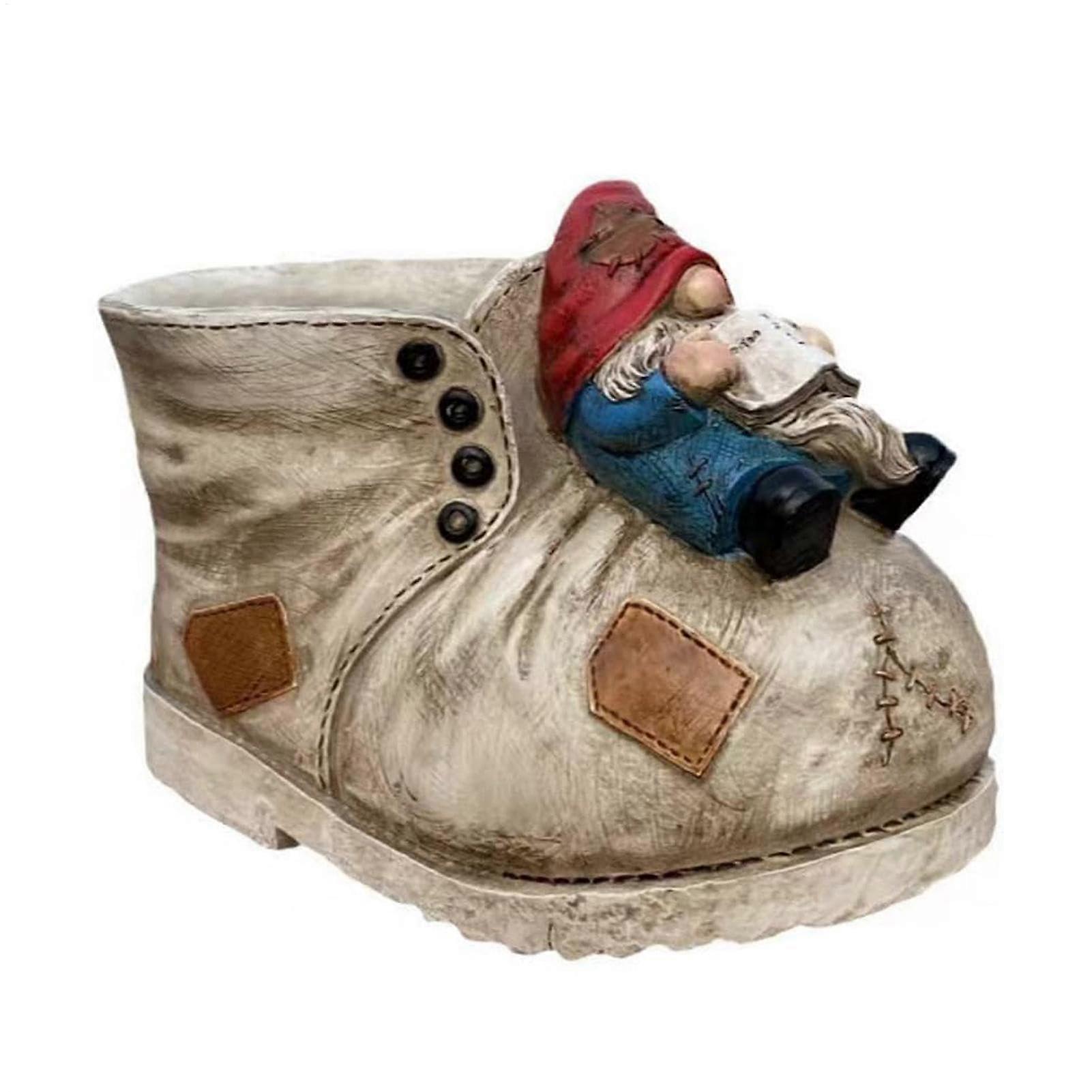 Cowboy Boot Planter Rustic Western Vintage Resin Planter for Garden