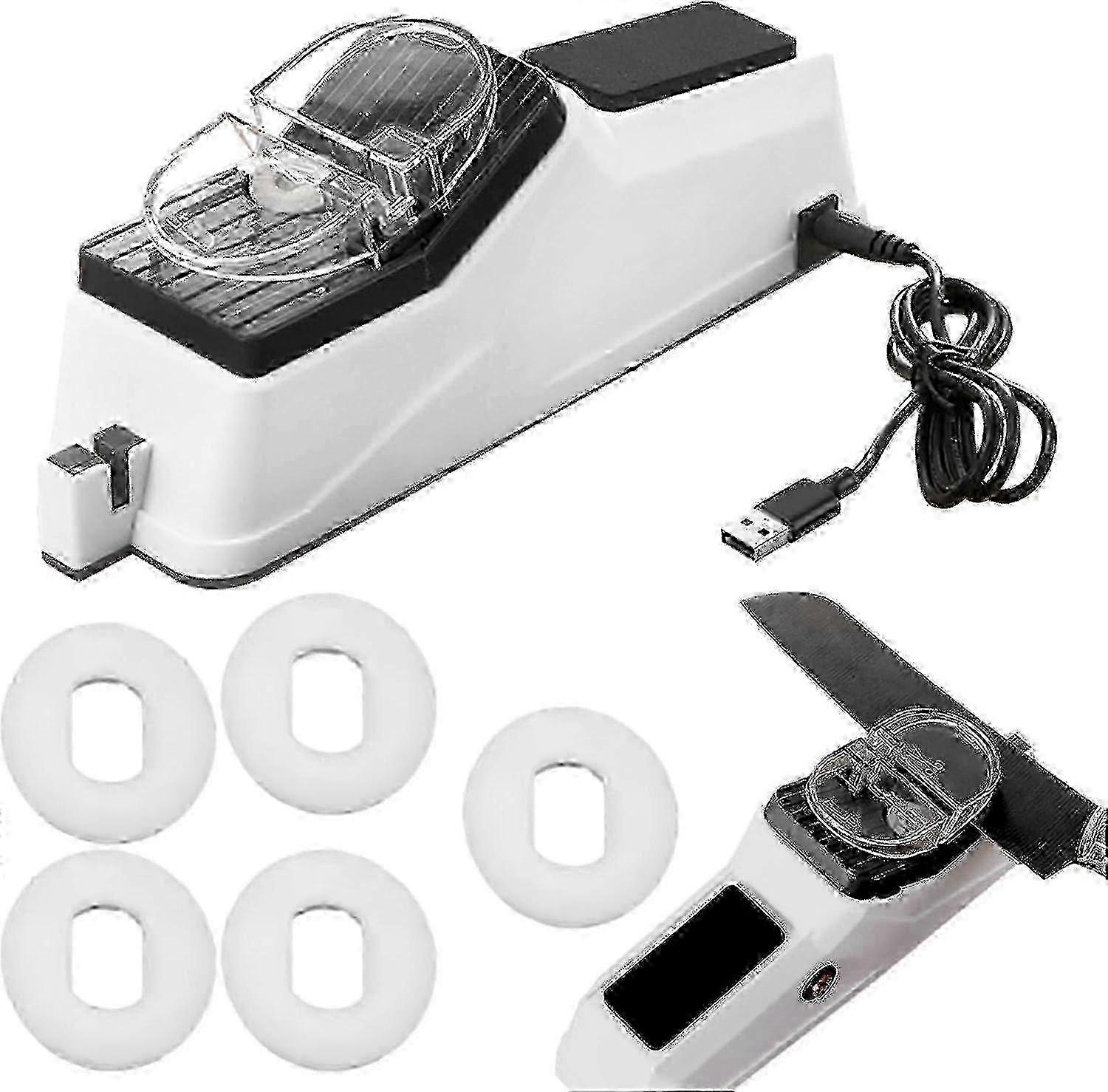 Electric Knife Sharpener Knife Sharpener In 5 Seconds Electric And Manual Sharpening Non-slip Base Knife Sharpener For Kitchen Knives Scissors S