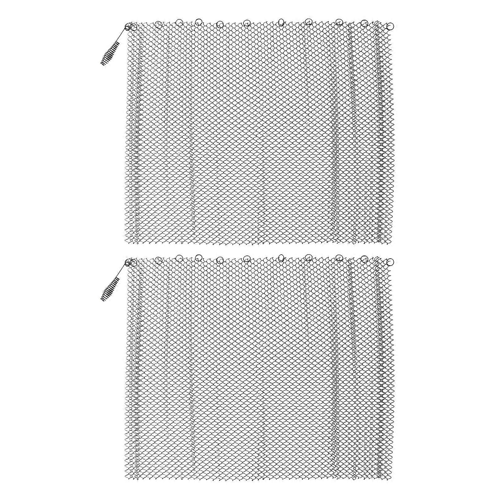 Fireplaces Mesh Screen Curtain Replacement Metal Fire Screen Spark Guards Curtain for Home Wood Burnings Fireplaces