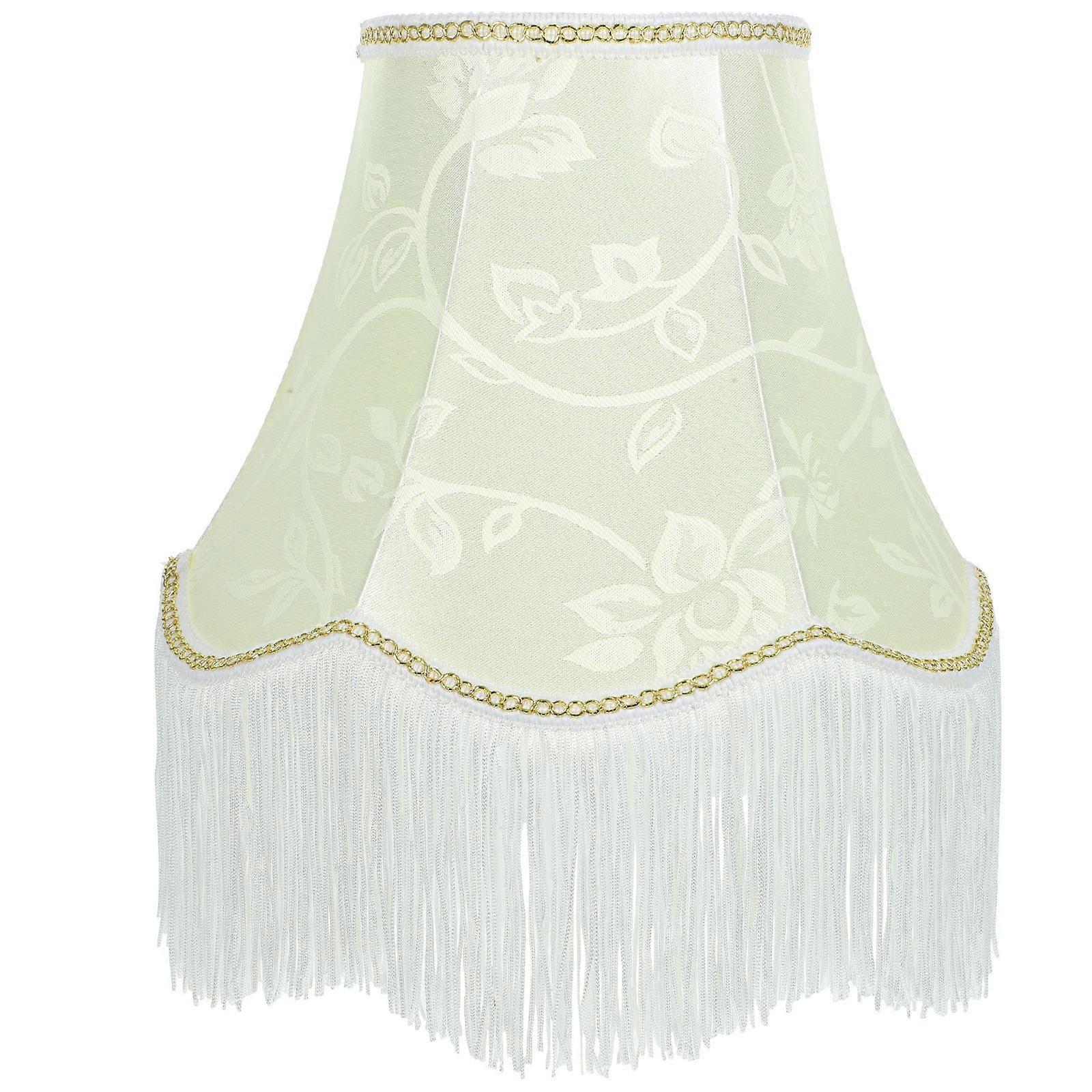 Floral Fringe Lampshade for E27 Base, Adds Charm to Living Spaces