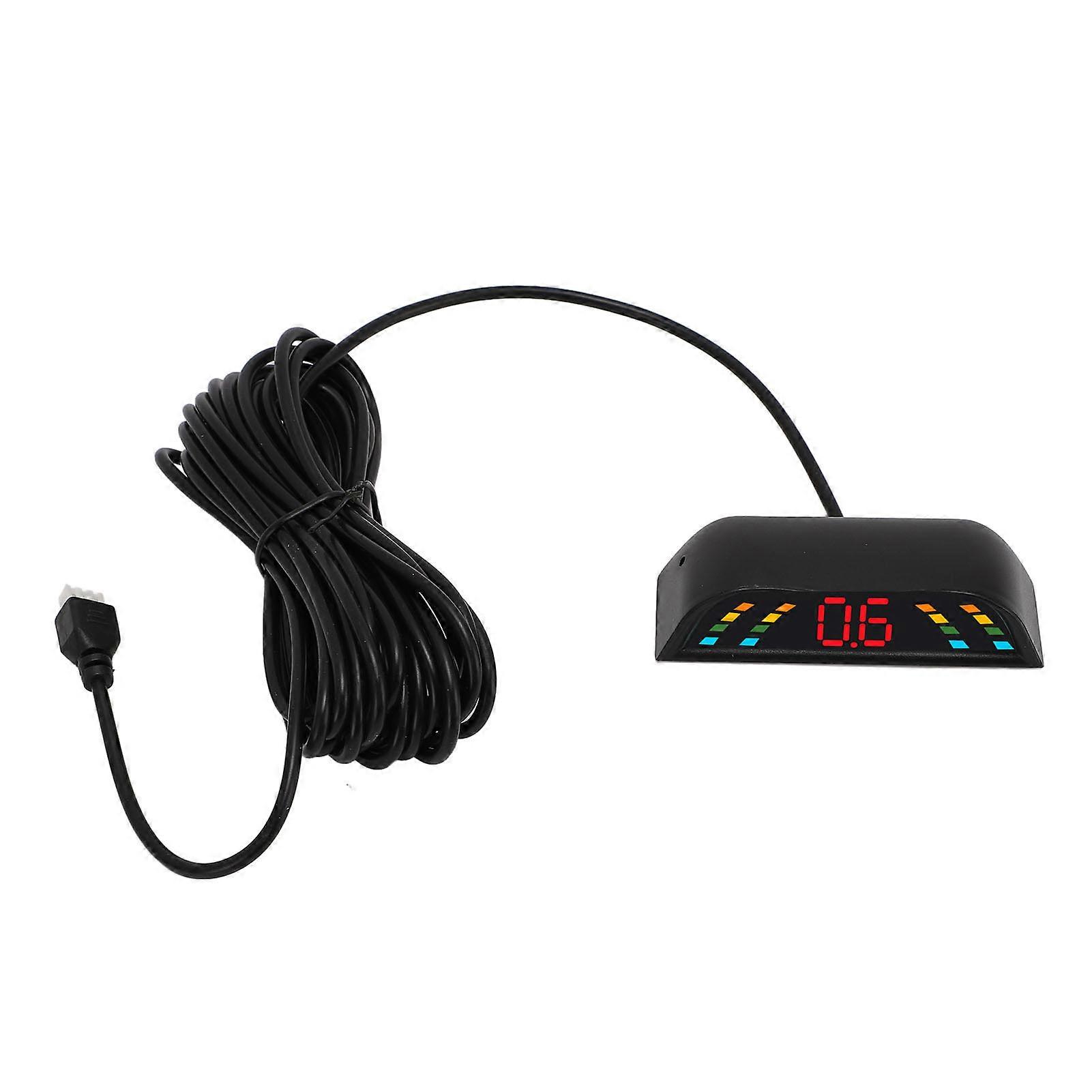 Car Reverse Parking Radar 4 Sensors Beep Digital Car Parking Sensor Rear Reversing Radar Red 