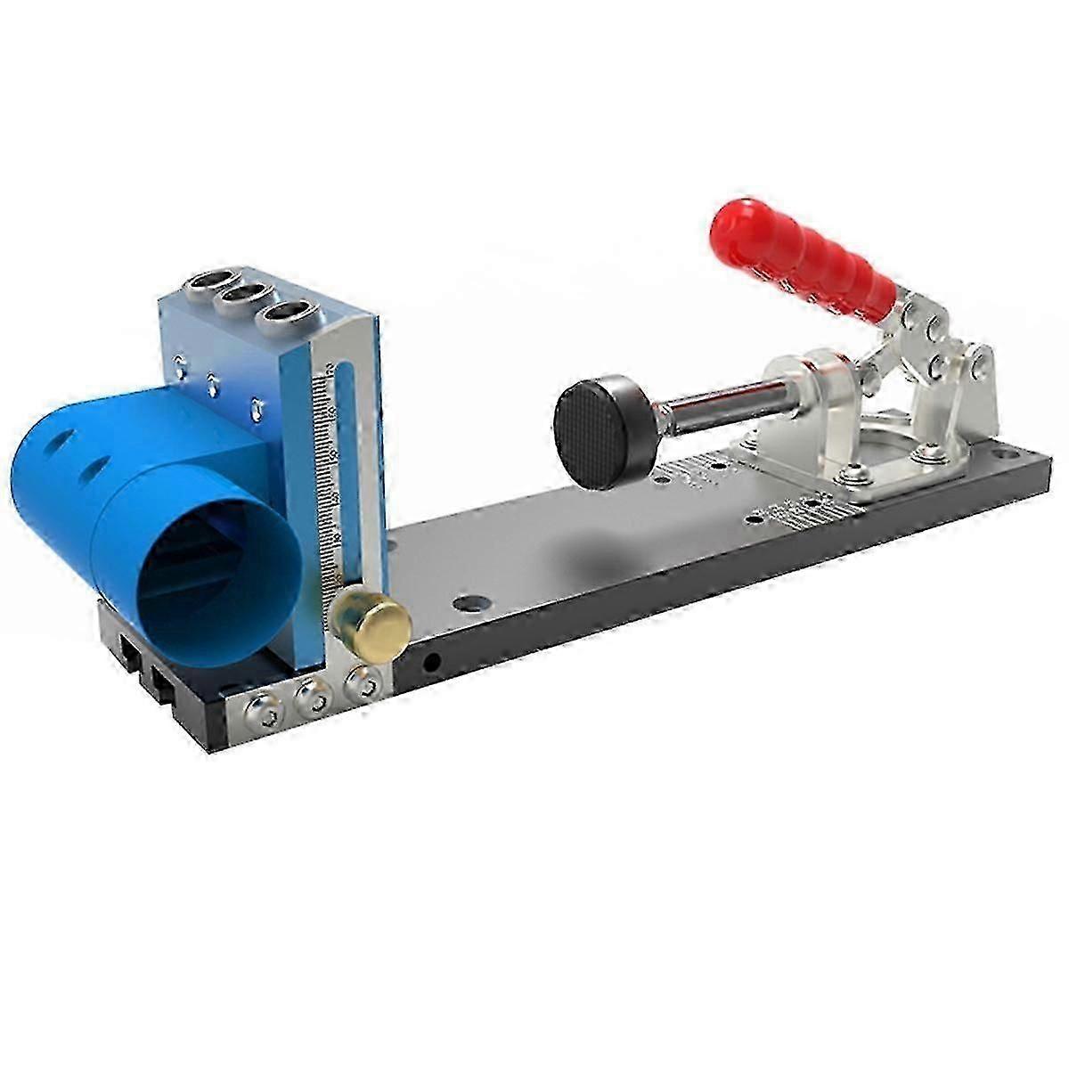 Pocket Hole Jig Kit Woodworking Oblique Hole Locator Drill Bits 15 Degree Angle Drill Guide Set Hole Puncher Diy Tools-b