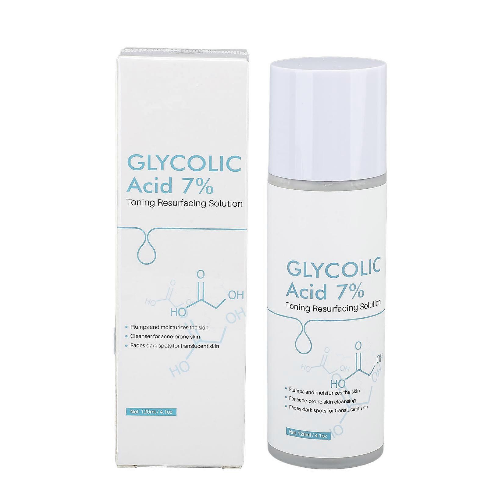 120ml Glycolic Acid 7% Toner Hydrates Shrink Pore Reduces Skin Blemishes Face Toning Solution