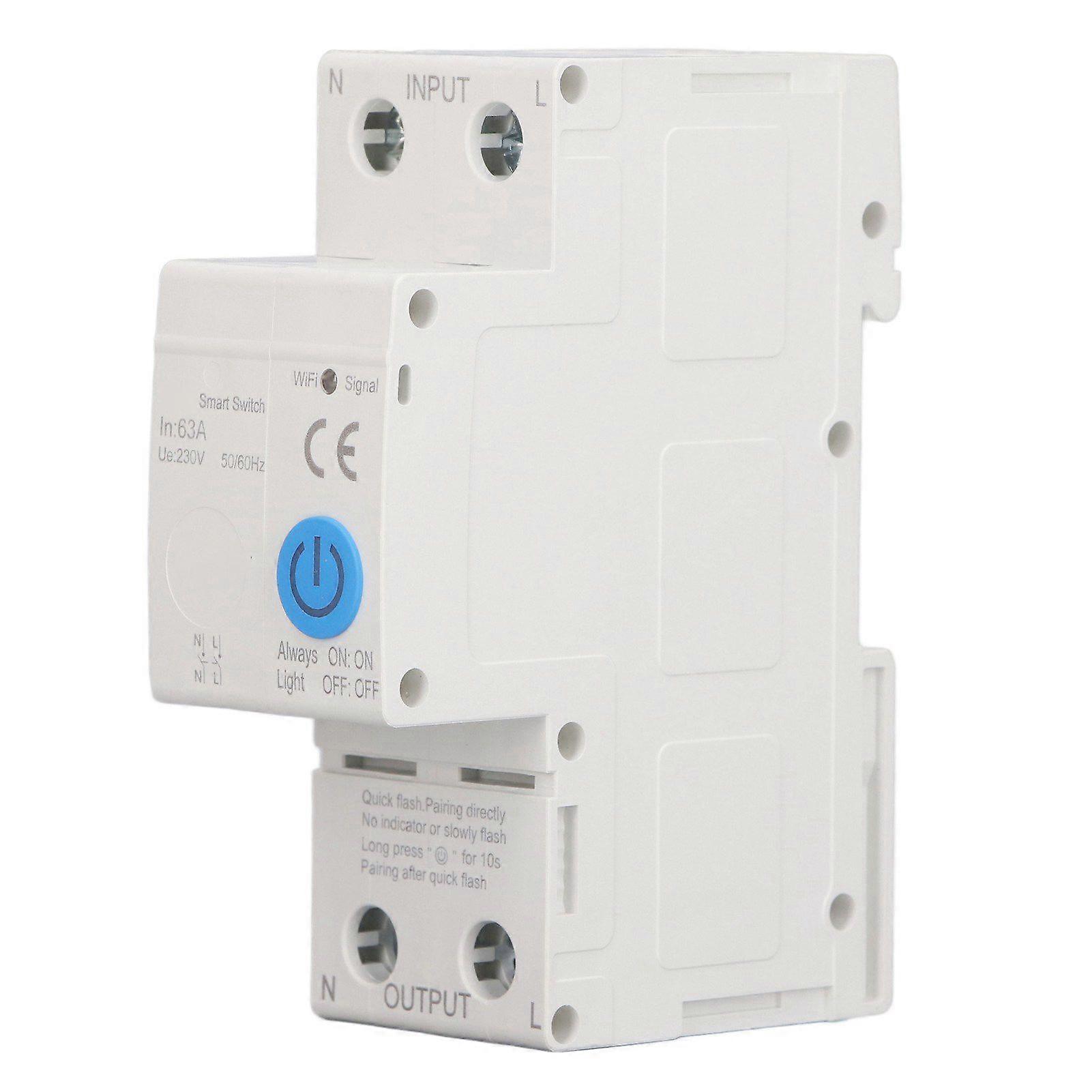 High quality  AC230V Tuya ZigBee Smart Circuit Breaker 2P/63A Mobile Phone Remote Control