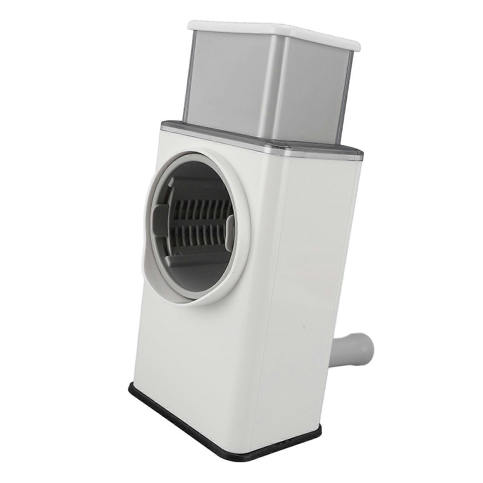 Manueller rotierender Käsezerkleinerer Edelstahl Gemüseschneider Weiß