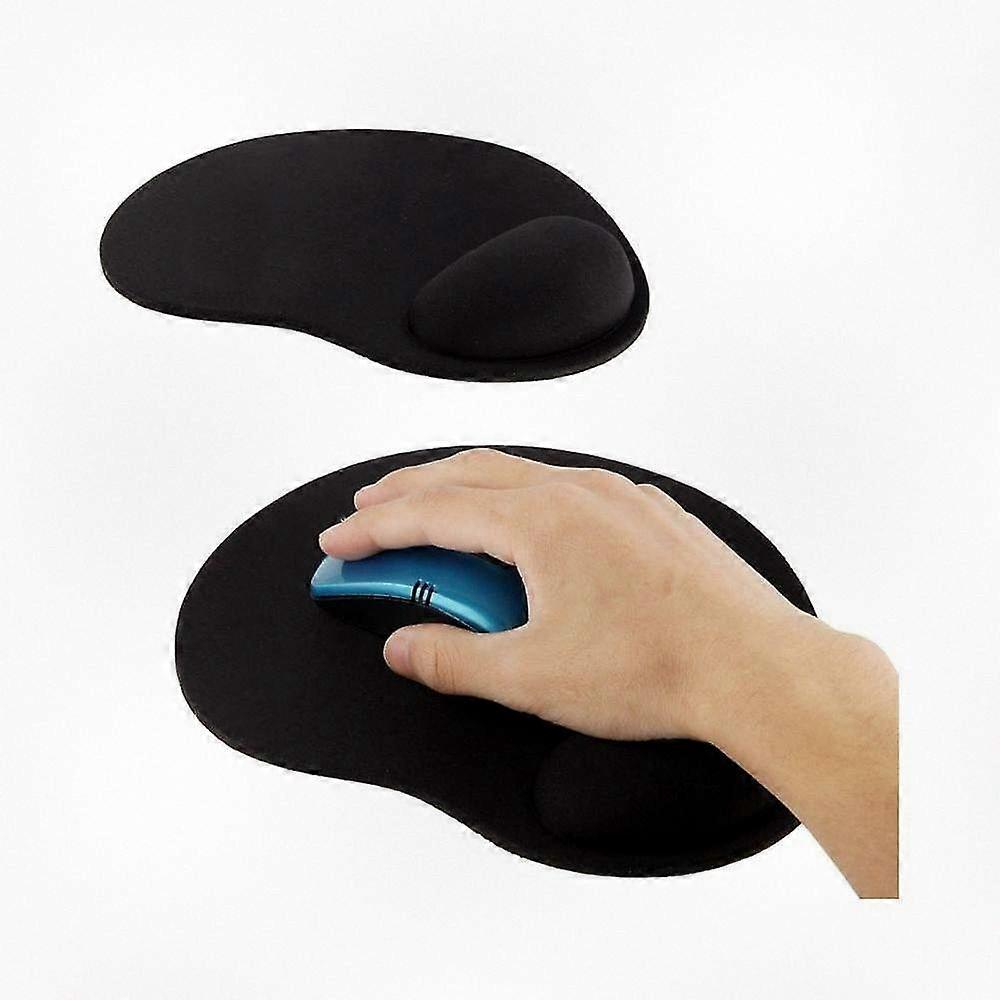 Black Cloth Gel Wrist Rest Mouse Pad for Enhanced Comfort and Support, Model ACH-350935