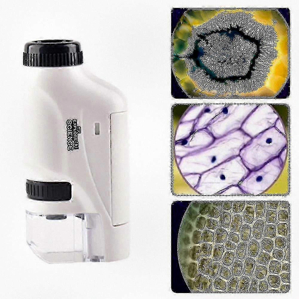 60-120x Handheld Pocket Microscope with LED Light, Portable Mini Microscope for Kids & Adults, High Quality Magnifying Tool