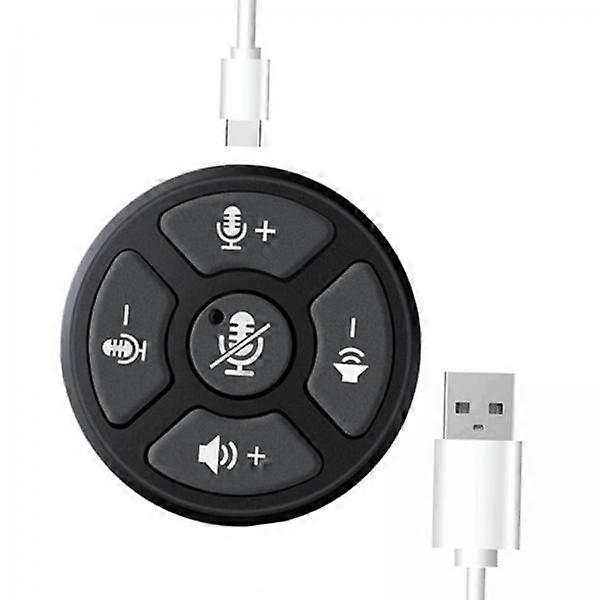 2x USB Microphone de conférence Haut-parleur portable Configuration facile Omnidirectionnel