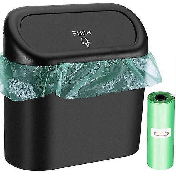 Car Trash Can with Lid Small Waterproof Mini Car Trash Can with