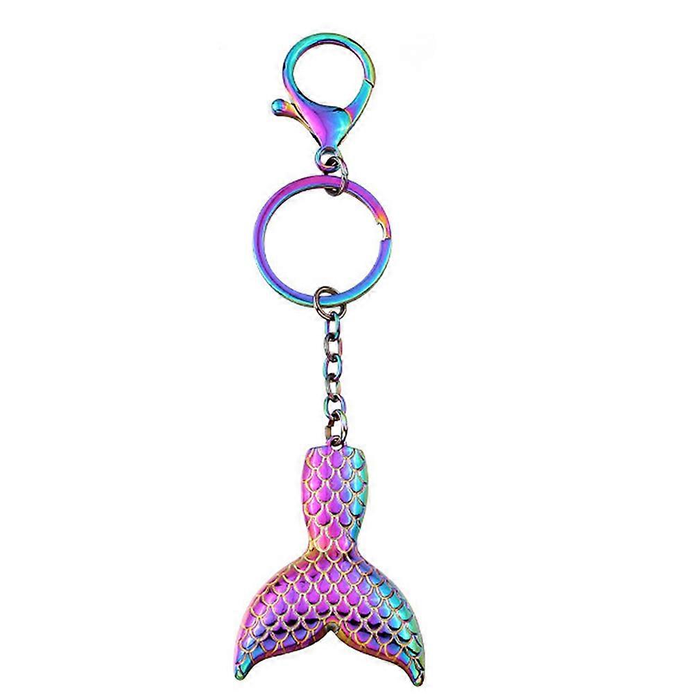 Mermaid Tail Keychain Made of Durable Alloy Multi Color Creative Hanging Decoration for Bags and