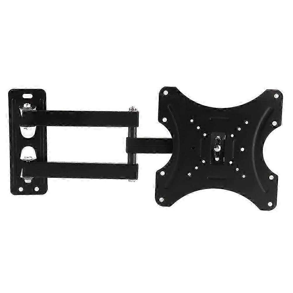 Swivel TV Mount Rotating Wall Bracket for LCD with Macrame Shelf - Black