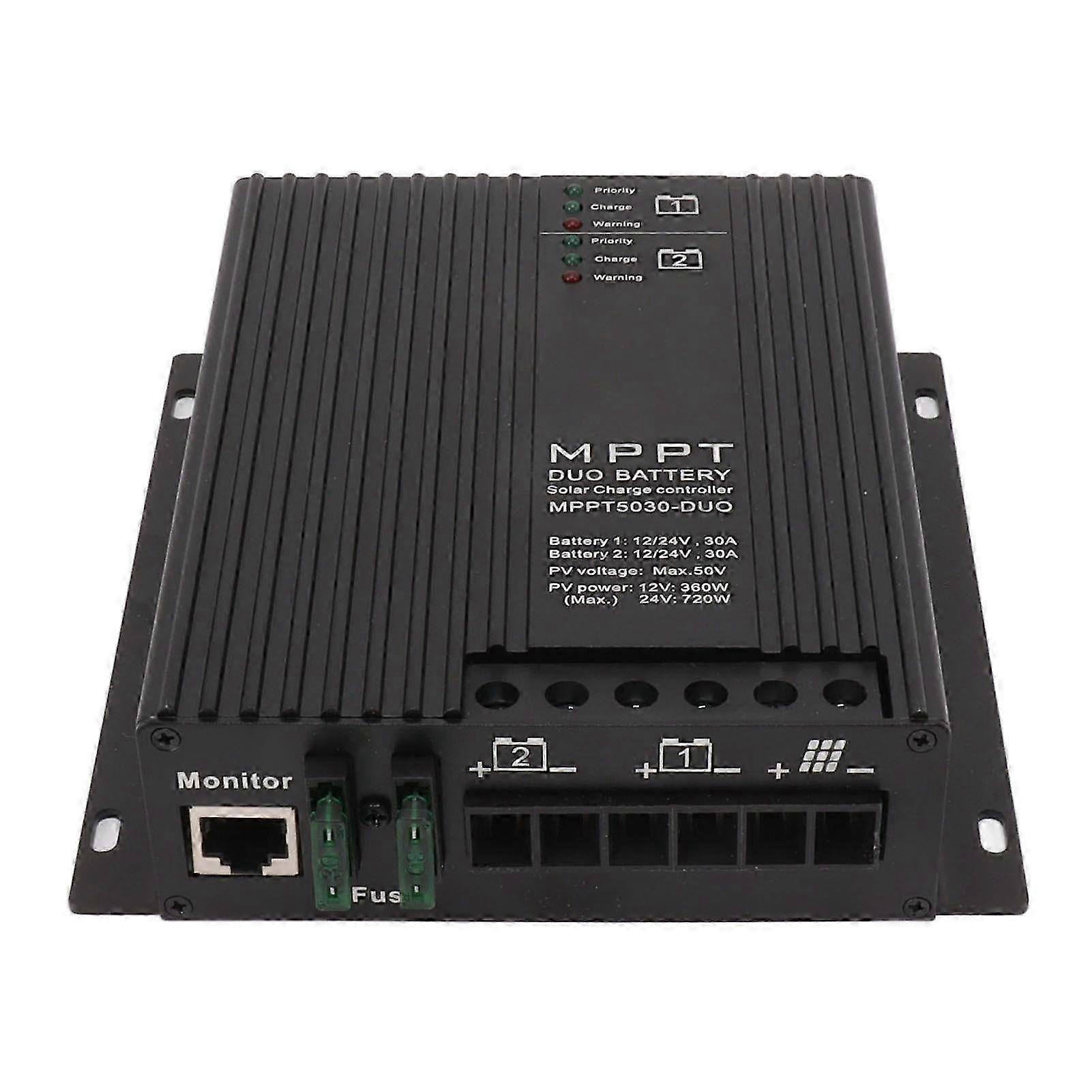 Solar Charge Controller Aluminum Alloy Intelligent Bluetooth Battery Charging Regulator