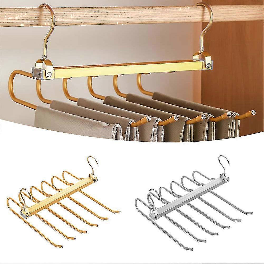 2025 Household Retractable Folding Pants Hanger Multifunctional Seamless Clothes Shelf for Indoor