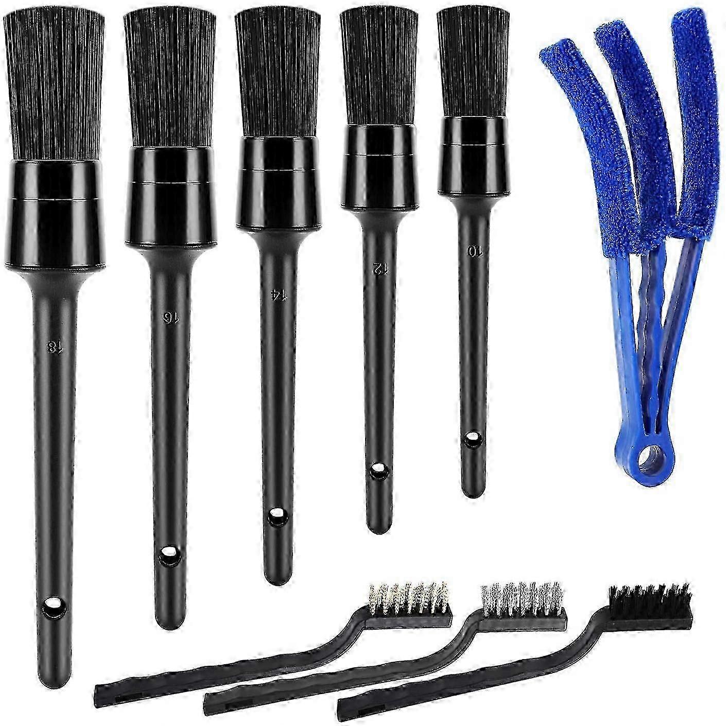 Auto Car Detailing Brush Kit - Interior, Dashboard, Vent Cleaning Brushes Set