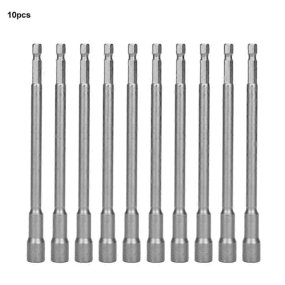 Magnetic hexagonal socket nut screwdriver bit attachment extra-long, compatible with electric drills