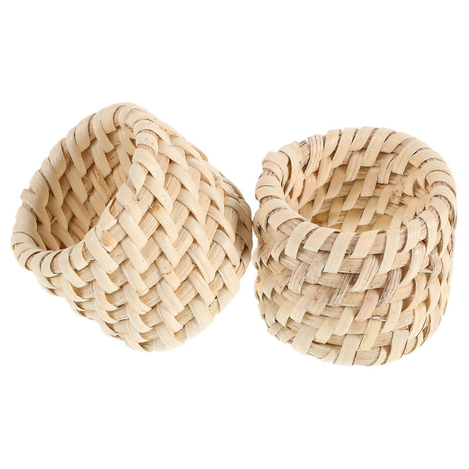 Here's a polished product description for your **Rustic Handwoven Napkin Rings**:
**2pcs Rustic Handwoven Napkin Rings – Rattan Napkin Holders