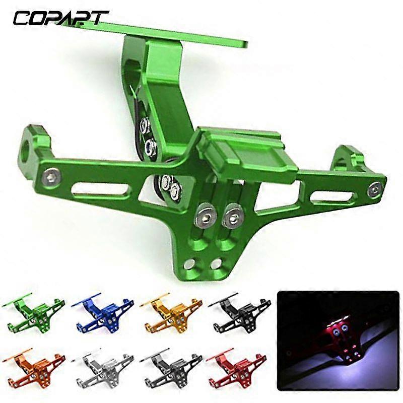 For Kawasaki Z750 Z800 Z900 Z1000 NINJA400 Motorcycle Universal Adjustable Rear Tail Tidy License Plate Holder Bracket LED LightMotor Vehicle Frame &