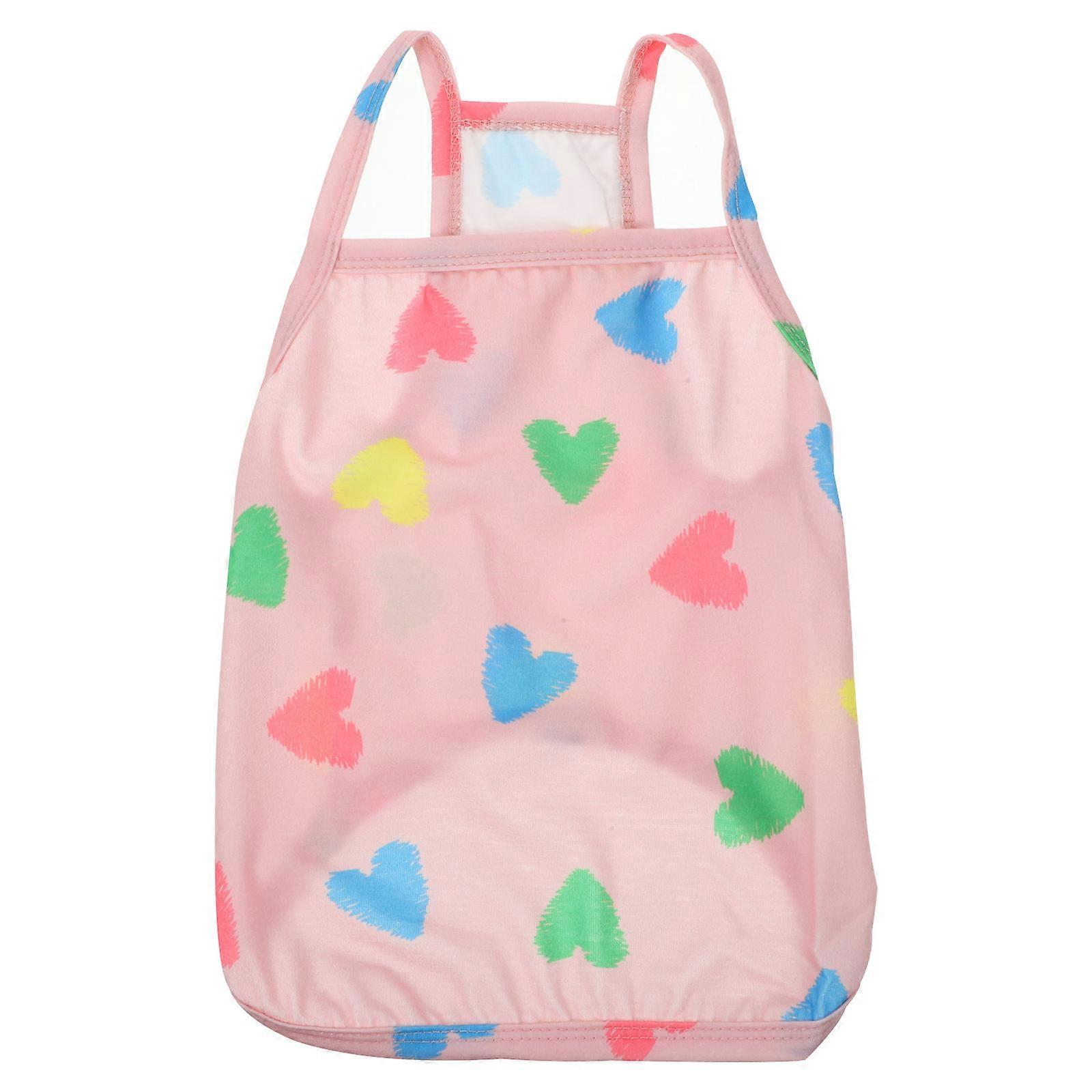 Pet Cooling Vest Breathable Pet Dog Clothes Fashion Style Pink Chest Circumference 32cm Easy to Wear 1 Set