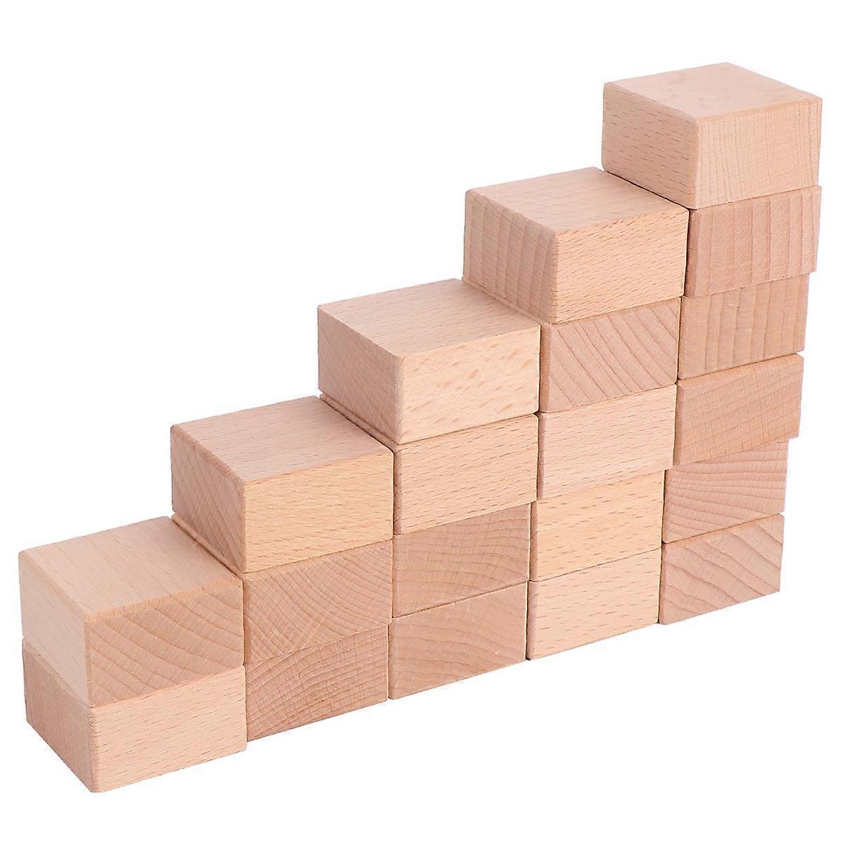 Scrapbooking Wood Stamps Natural Wood Stamp Mounts present Giving Diy Enthusiasts 3.50X3.50X1.90Cm 20Pcs