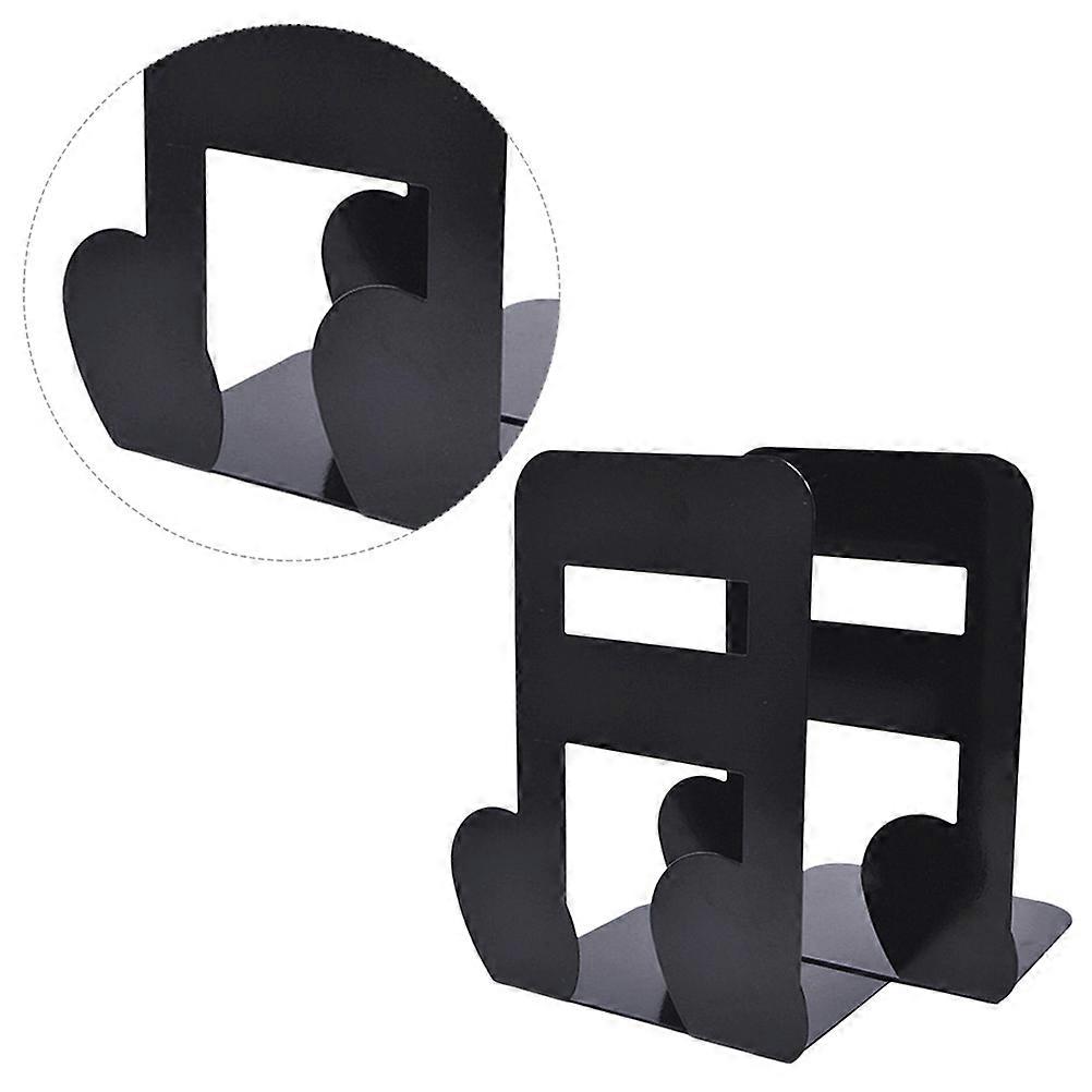Creative Music Note Shaped Bookend Book Organizer For Home Use Office Use Prevent Tumbling 1 Pair