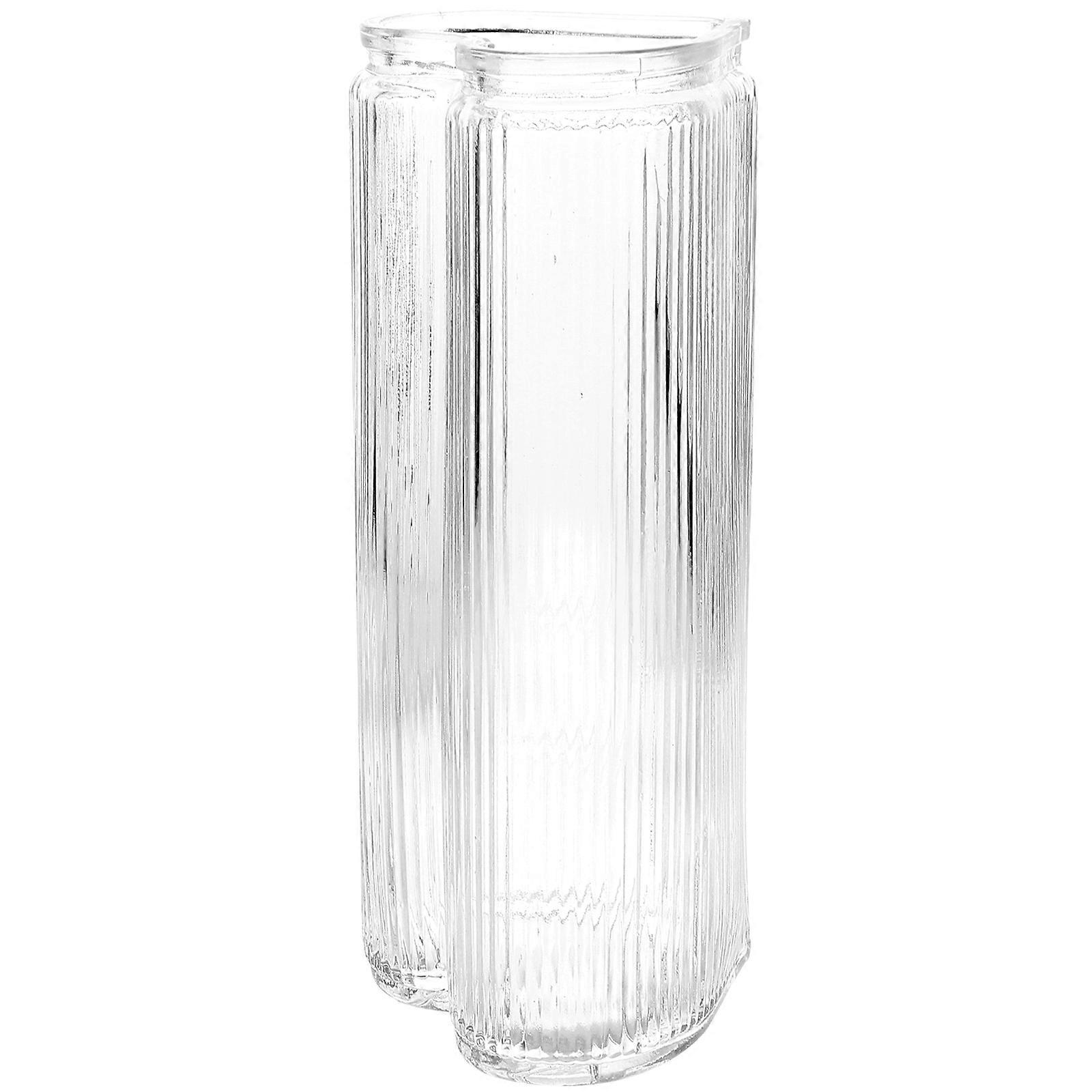 Heart Shaped Glass Vase for Hydroponics – Decorative Container for Home, Compact Design for Tabletop or Shelf Display
