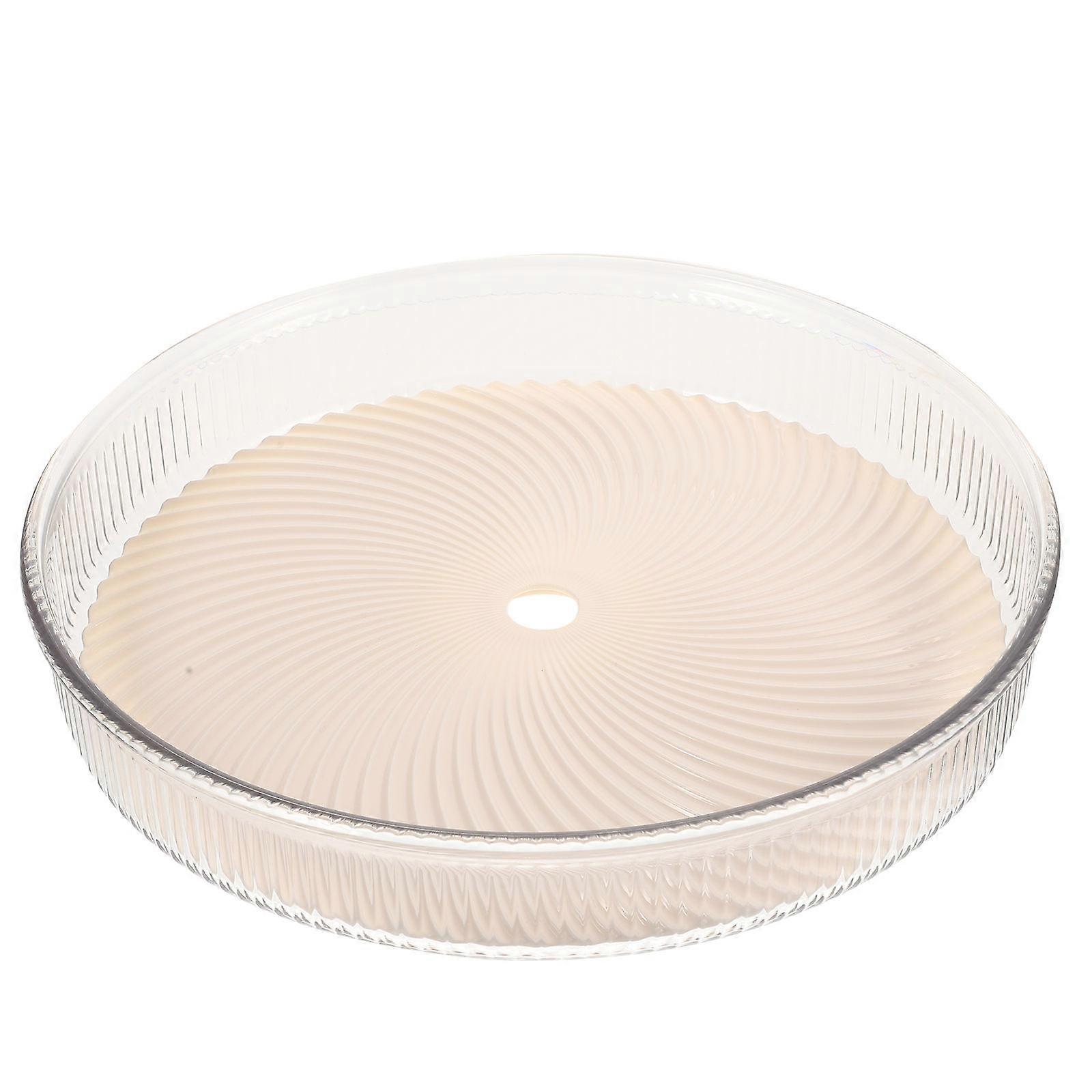 Rotating Condiment Rack Kitchen Use Round Shape Transparent Color 25.2X25.2X4.3CM Rotating 1Pcs