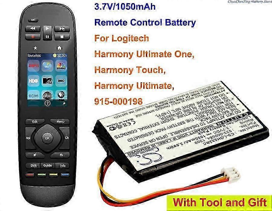 Cameron Sino 1050mAh Battery for Logitech Harmony Touch Ultimate One Remote Replacement