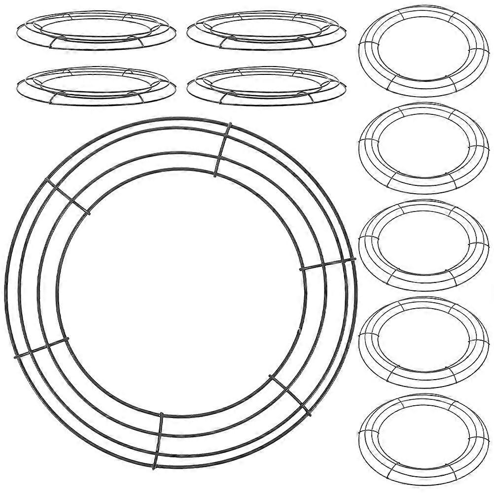 Wreath Making Rings Diy Iron Wreath Frame Round Wreath Rings 9.82in x 9.82in x 0.59in Craft Base 10Pcs