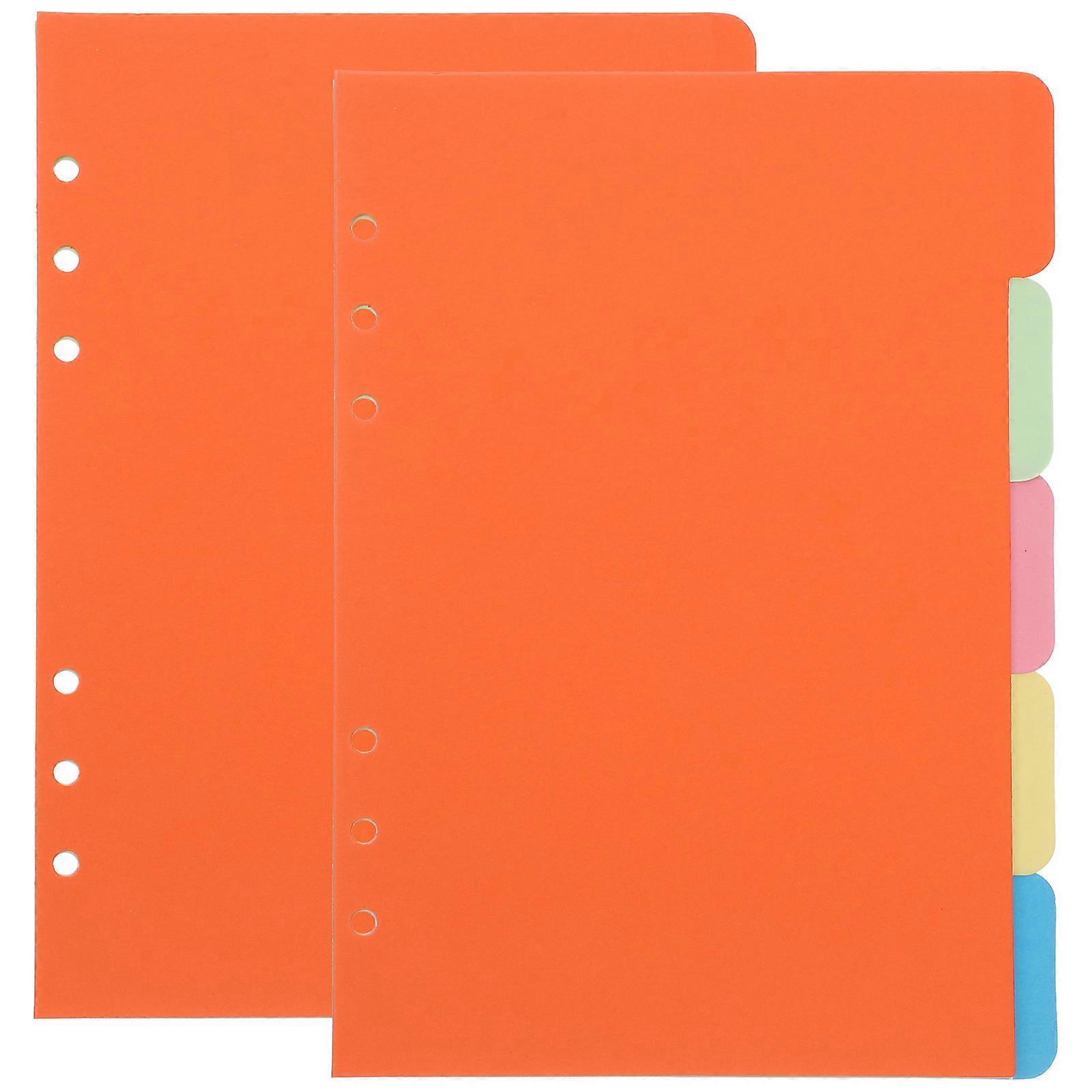 Coloured Page Dividers Planner Accessories A5 Size 6-Holes Document Management 2 Sets