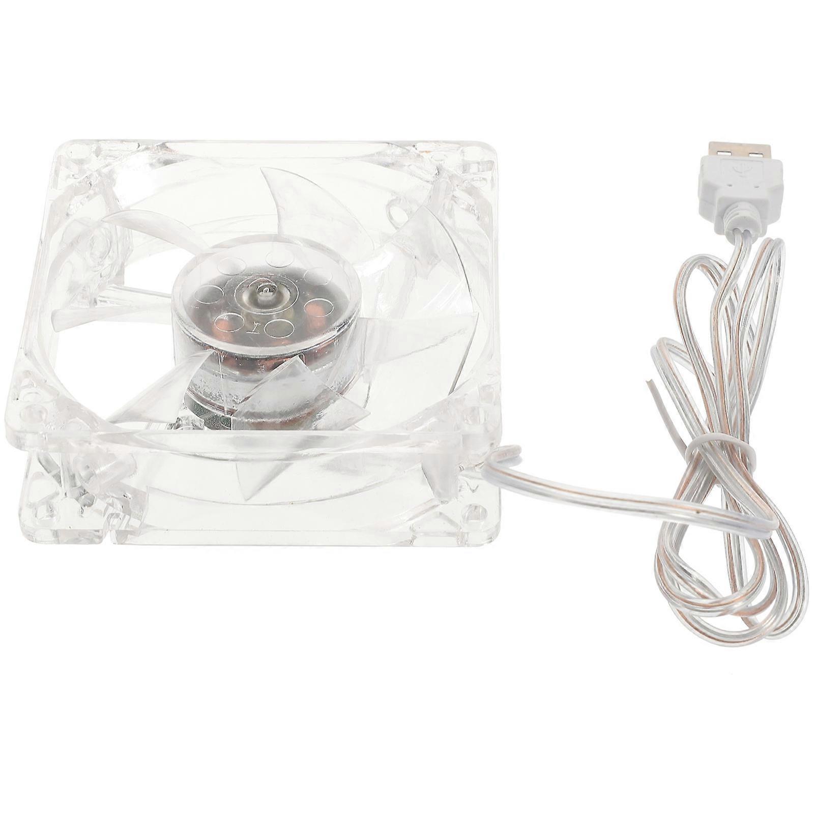 Compact Pet Cooling Fan – USB Powered Transparent Acrylic Cage Fan for Hamsters and Small Animals, Efficient Heat Dissipation for Summer