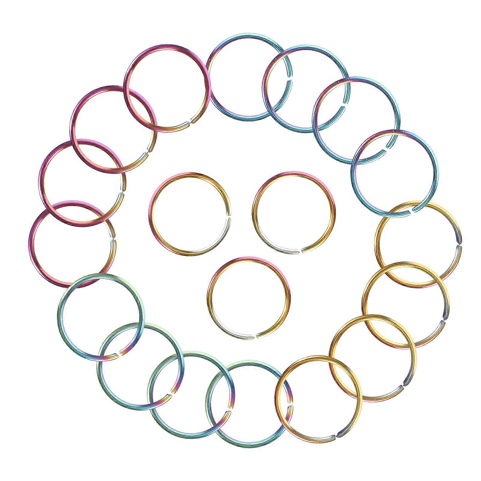 Circular Key Rings Diy Keychain Rings Secure Closure Friends and Family 1.20X1.20X0.20CM 20Pcs