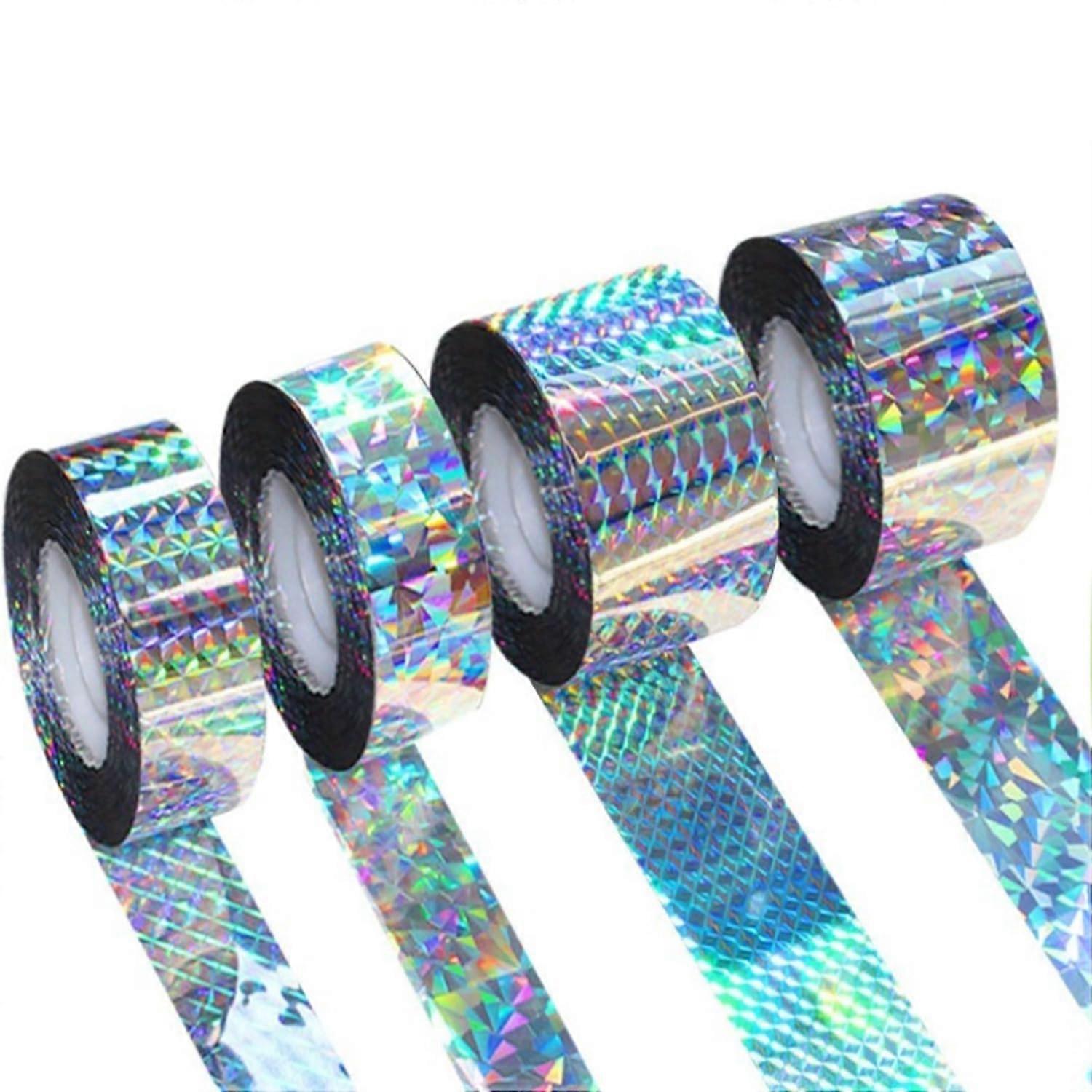 Bird Repellent Tape 4.8 x 80 m Reflective Pigeon Scarer for Gardens, Trees, and Roofs - Laser Grid Protection