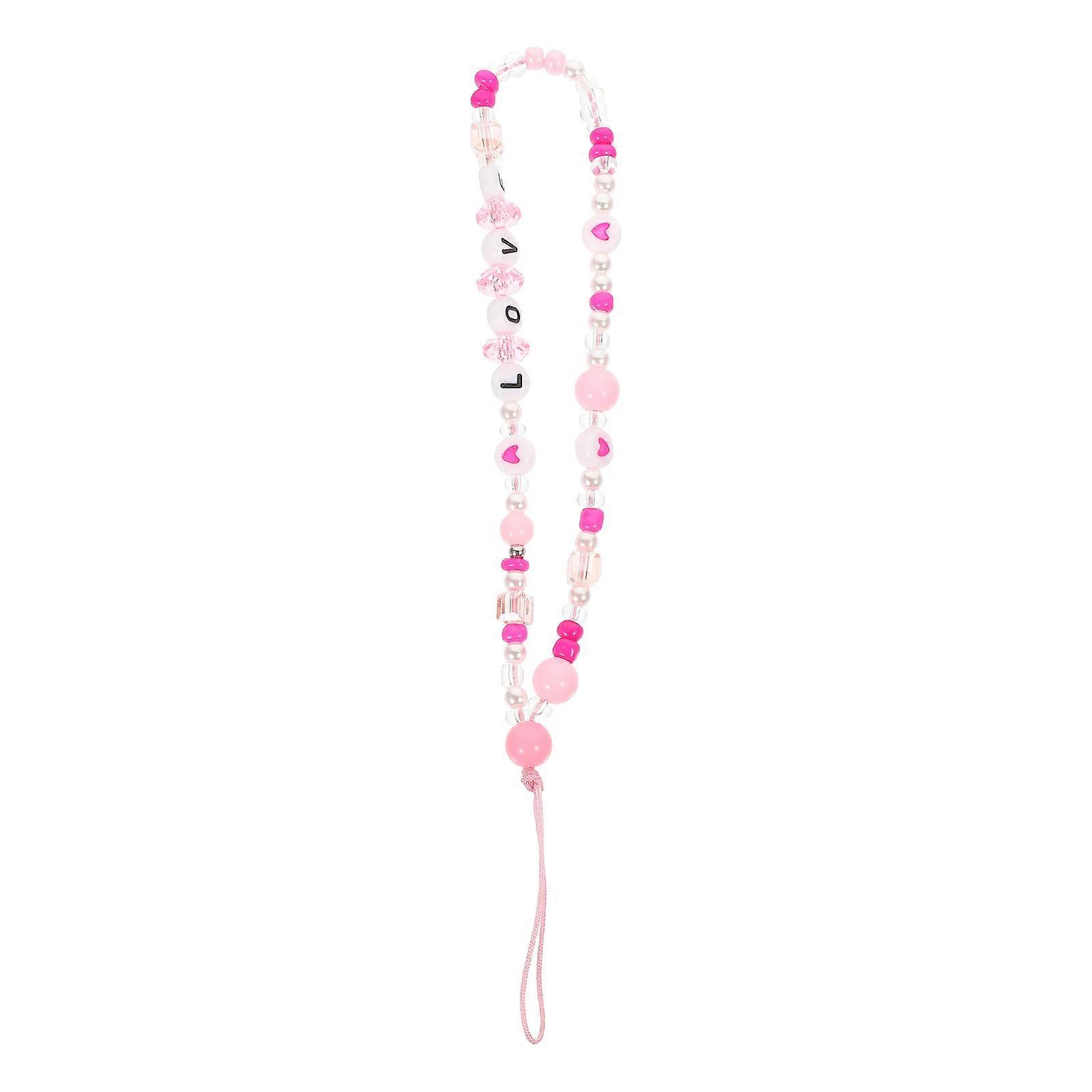 Chic Phone Lanyard Chains Durable Simulation Pearl Hanging Ropes for Mobile Phones Lightweight & Fashionable Keychain Accessory