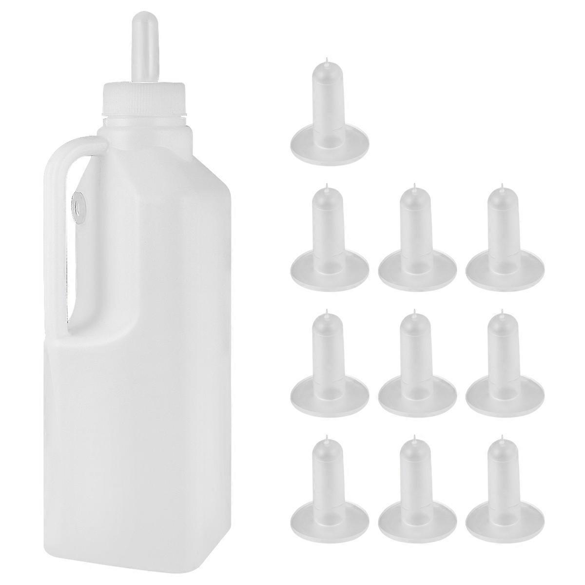 Sheep Milk Bottle Goat Bottles for Feeding 850ml White Low Temperature Resistance for Pet Owners 1 Set