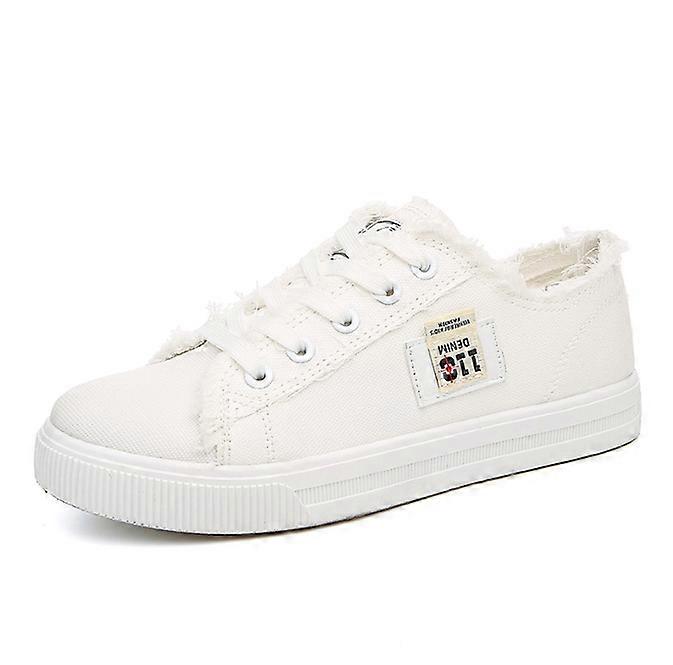 Damessneakers, , , canvas, low-top, wit, 42 EU
