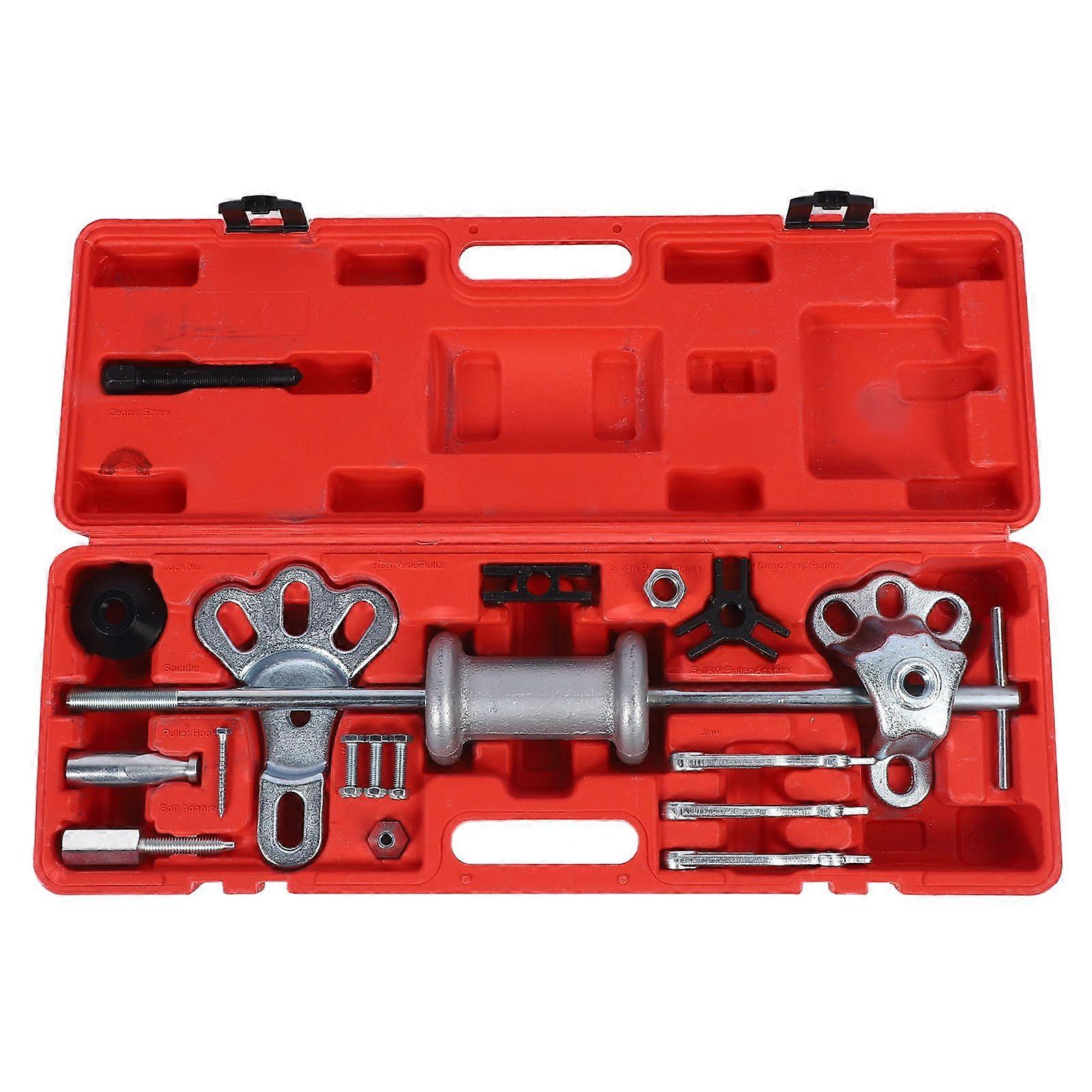 9 Way Slide Hammer Puller Set Front Wheel Hub Bearing Remover Rear Wheel Axle Dent Shaft Puller with 2 Jaw 3 Jaw Pullers MK81164