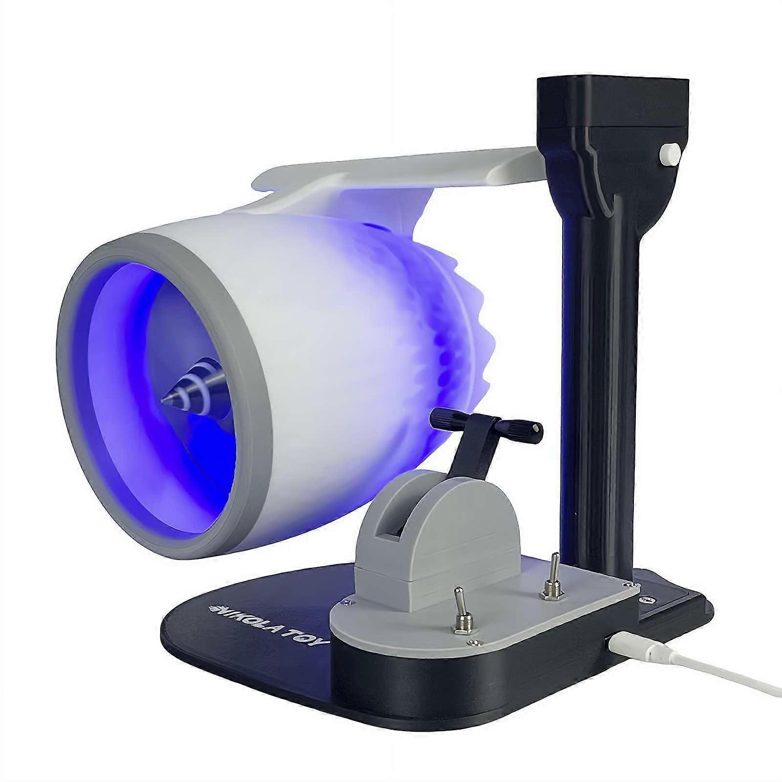 Desktop USB Turbojet Fan, 2in1 Jet Engine Fan, Motorized Humidifier (Blue)