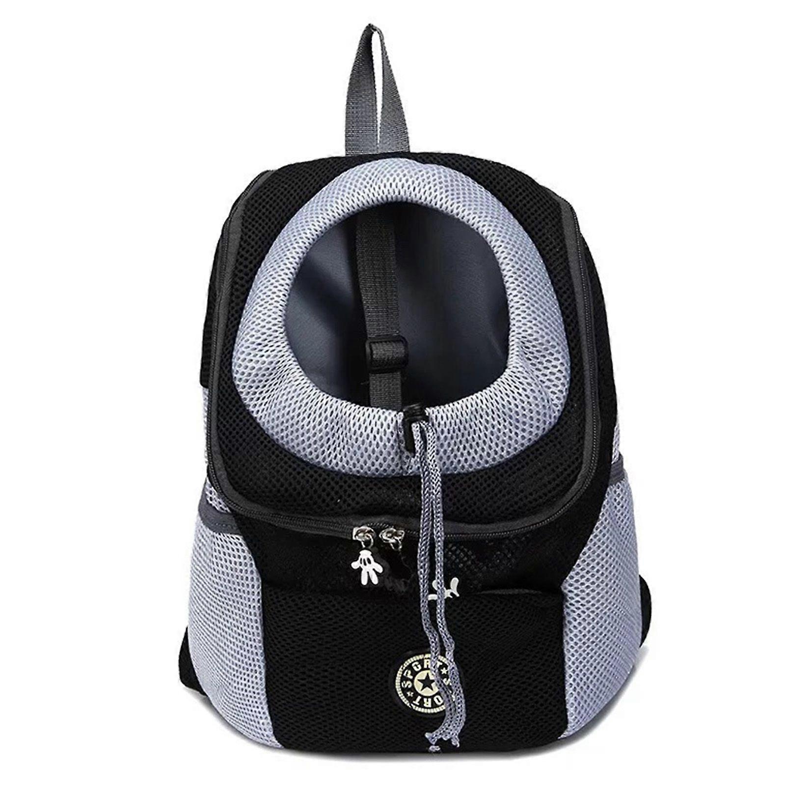 κατοικίδιο σακίδιο γάτες ταξίδι φορητό σακίδιο σκύλου αναπνεύσιμο στήθος τσάντα μαύρο μεγάλο