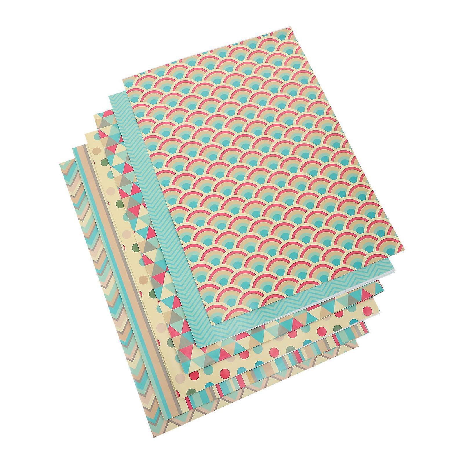 Mother's Day Wrapping Paper Assorted Color Graduations present Box 70x50x0.1cm present Wrapping 6Pcs
